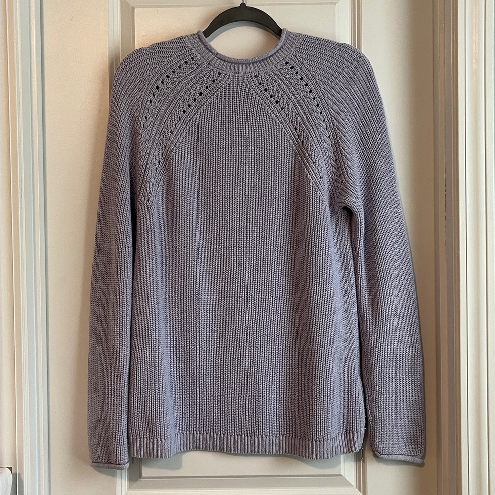 ⚡️ 3 for $30 ⚡️Jones & Co Jones New York Lavender Knit Sweater Women’s Large - Picture 5 of 9